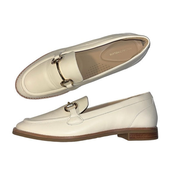 Antonio Melani Raegan Bit Buckle Ornamented Leather Loafers - Size 8.5M - Picture 1 of 11